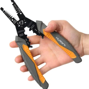 3 in 1 Automatic Self Adjusting Wire Stripper/Cutter/Crimper, 8 Inch