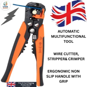 Self-Adjusting Automatic Wire Stripper Crimper Cutter Tool for Electrician Work