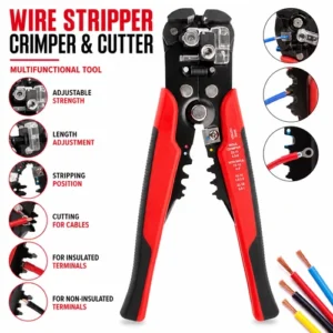 3 in 1 Automatic Wire Stripper Cutter Crimper Tool Self Adjusting 10-24 AWG UK